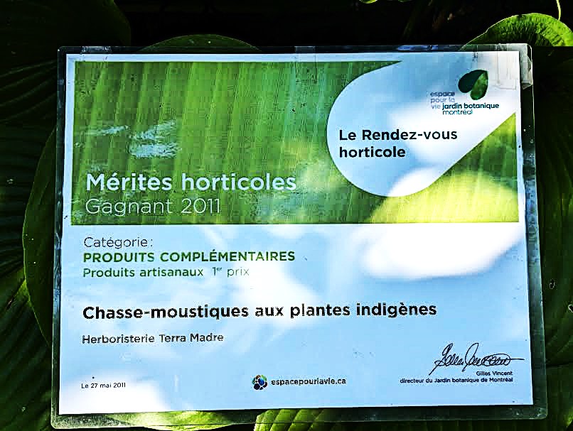 certificat du premier prix pour le Chasse-Moustiques